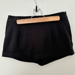 Express Black Cuffed/pleated Shorts